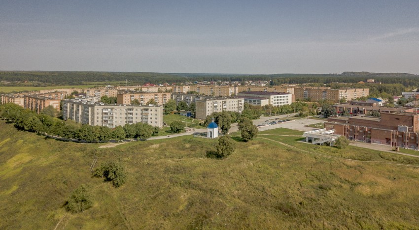 Товарково. Часовня Николая Чудотворца. общий вид в ландшафте