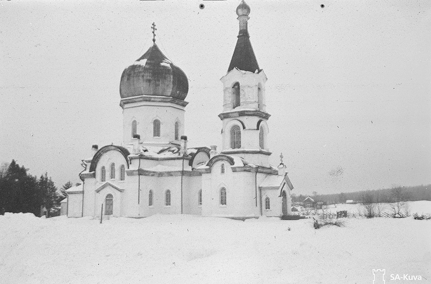 Вехручей. Церковь Рождества Христова. архивная фотография, Фото из Архива финских вооруженных сил SA-kuva