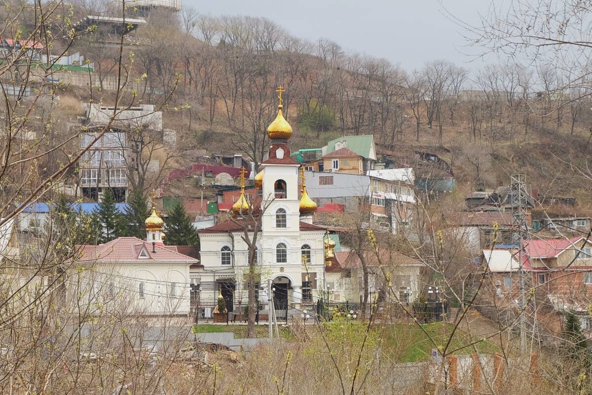 Кафедральный собор Николая Чудотворца, Владивосток (Владивосток, город, Приморский край). общий вид в ландшафте