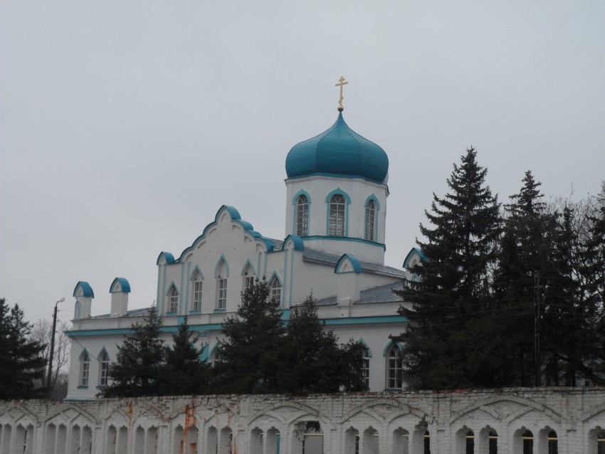 Конь-Колодезь. Церковь Иоанна Богослова. общий вид в ландшафте
