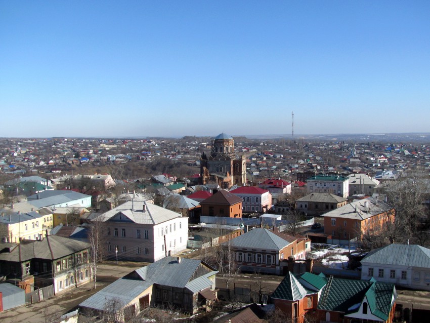 Церковь Покрова Пресвятой Богородицы, Елец (Елецкий район и г. Елец, Липецкая область). общий вид в ландшафте