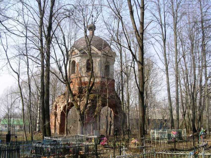 Церковь Илии Пророка (старая), Передел (Юдино) (Медынский район, Калужская область). общий вид в ландшафте, вид с юго-востока