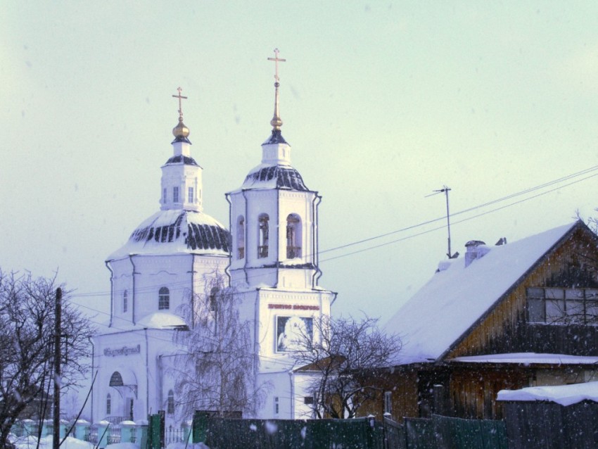 Церковь Спаса Нерукотворного Образа, Коларово (Томский район, Томская область). общий вид в ландшафте, вид с северо-запада