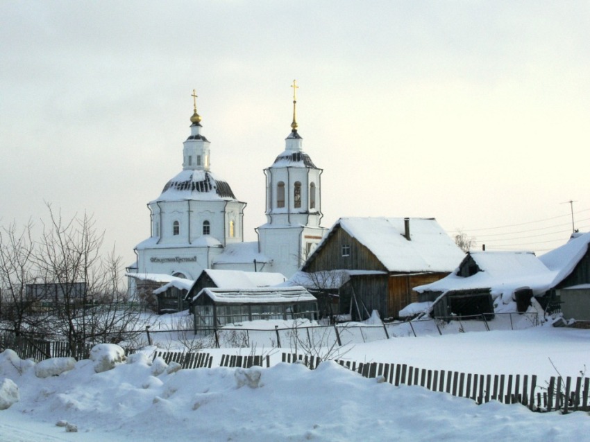 Церковь Спаса Нерукотворного Образа, Коларово (Томский район, Томская область). общий вид в ландшафте, вид с севера