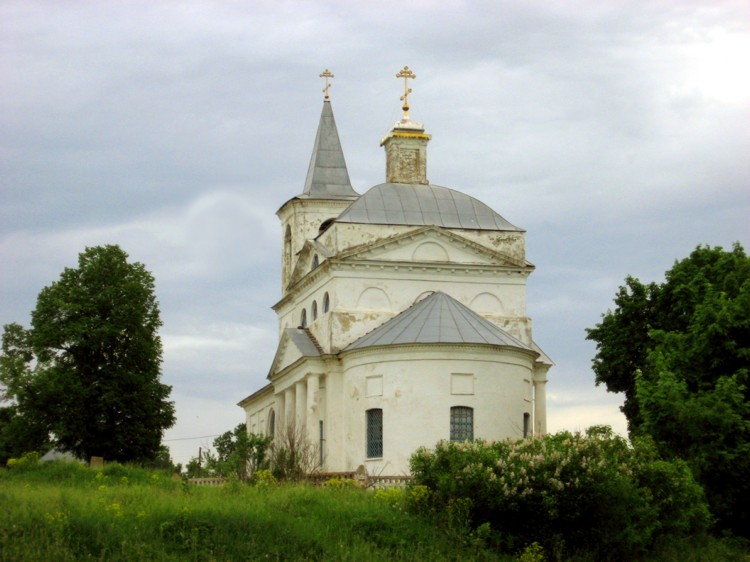 Церковь Казанской иконы Божией Матери, Туртень (Ефремов, город, Тульская область). фасады, Фото сделано вечером 28 мая примерно в 20-30 мск.