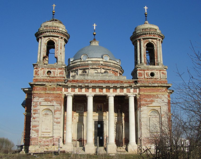 Шкинь. Церковь Сошествия Святого Духа. фасады, вид с запада