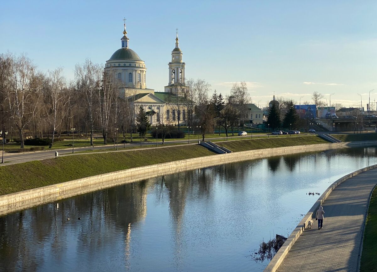 Собор Михаила Архангела, Орёл (Орёл, город, Орловская область). общий вид в ландшафте, Вид с Александровского моста
