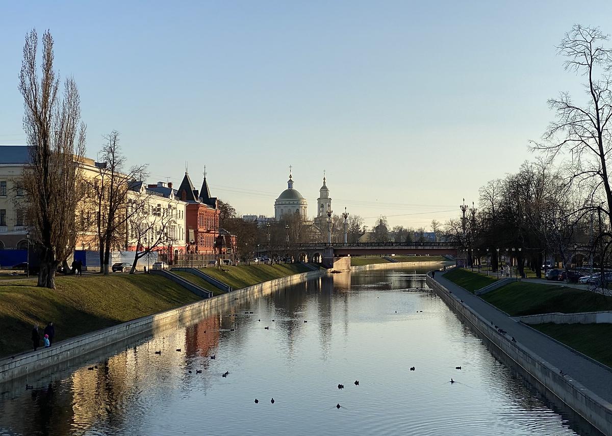Вид с Подвесного моста, художественные фотографии. Собор Михаила Архангела, Орёл (Орёл, город, Орловская область)
