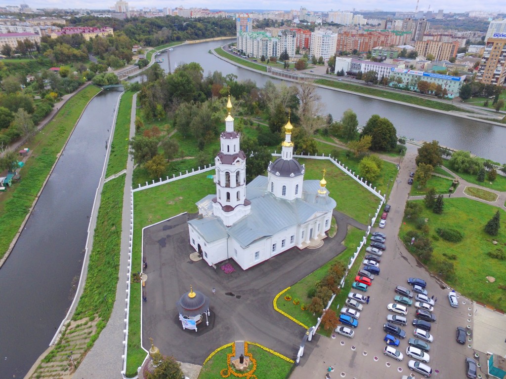 Собор Богоявления Господня, Орёл (Орёл, город, Орловская область). общий вид в ландшафте, Вид с юго-запада, фото с квадрокоптера.