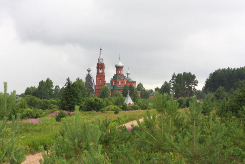 Ширково. Храмовый комплекс Ширкова погоста. общий вид в ландшафте