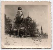 Церковь Рождества Иоанна Предтечи (деревянная), Фото 1941 г. с аукциона e-bay.de<br>, Ширково, Пеновский район, Тверская область