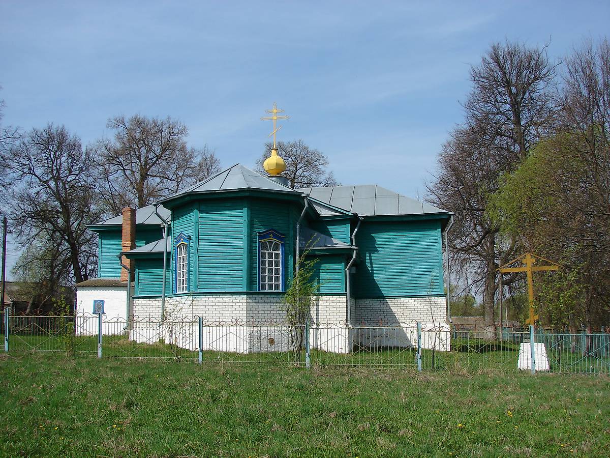 Восточный фасад, фасады. Церковь Троицы Живоначальной в Горчаках, Медвёдово (Клинцовский район, Брянская область)