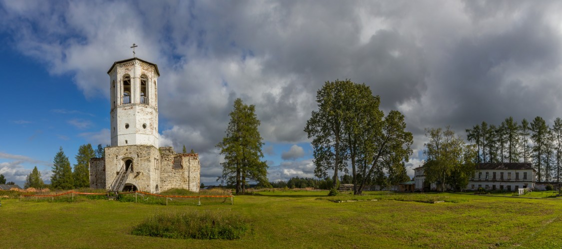 Александро-Ошевенский монастырь, Ошевенское (Каргопольский район, Архангельская область). фасады, Панорама с запада