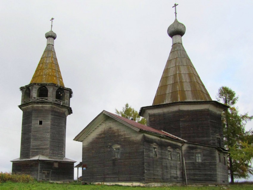Церковь Богоявления Господня, Погост (Ошевенск) (Каргопольский район, Архангельская область). фасады, вид с юго-запада