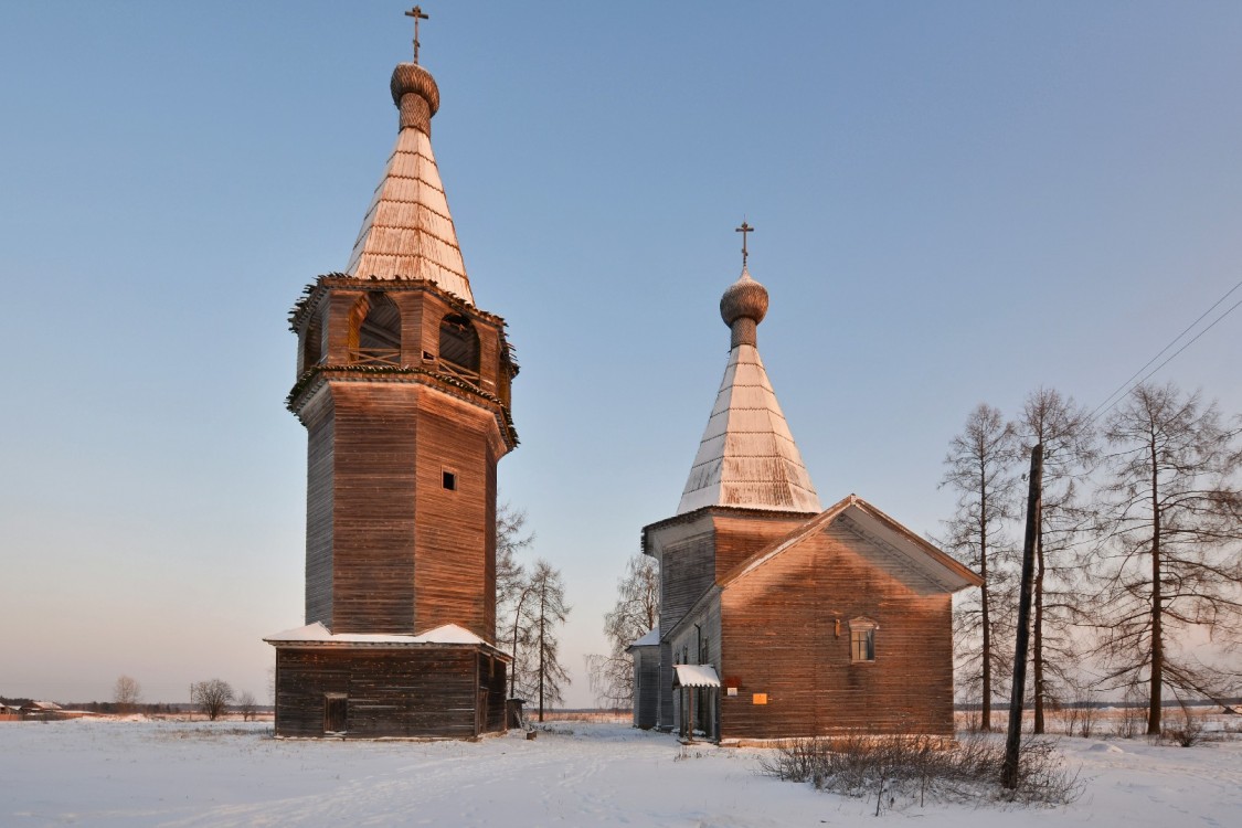 Церковь Богоявления Господня, Погост (Ошевенск) (Каргопольский район, Архангельская область). фасады, Вид с запада
