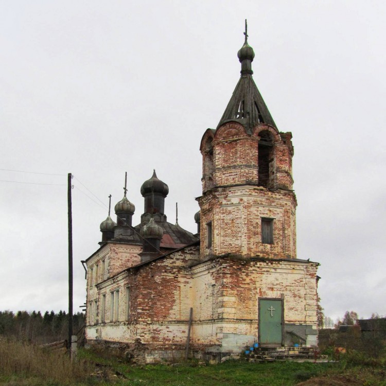 Наволочный (Река). Церковь Георгия Победоносца. фасады, вид с запада