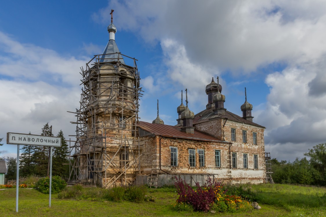 Церковь Георгия Победоносца, Наволочный (Река) (Каргопольский район, Архангельская область). фасады, Вид с юго-запада