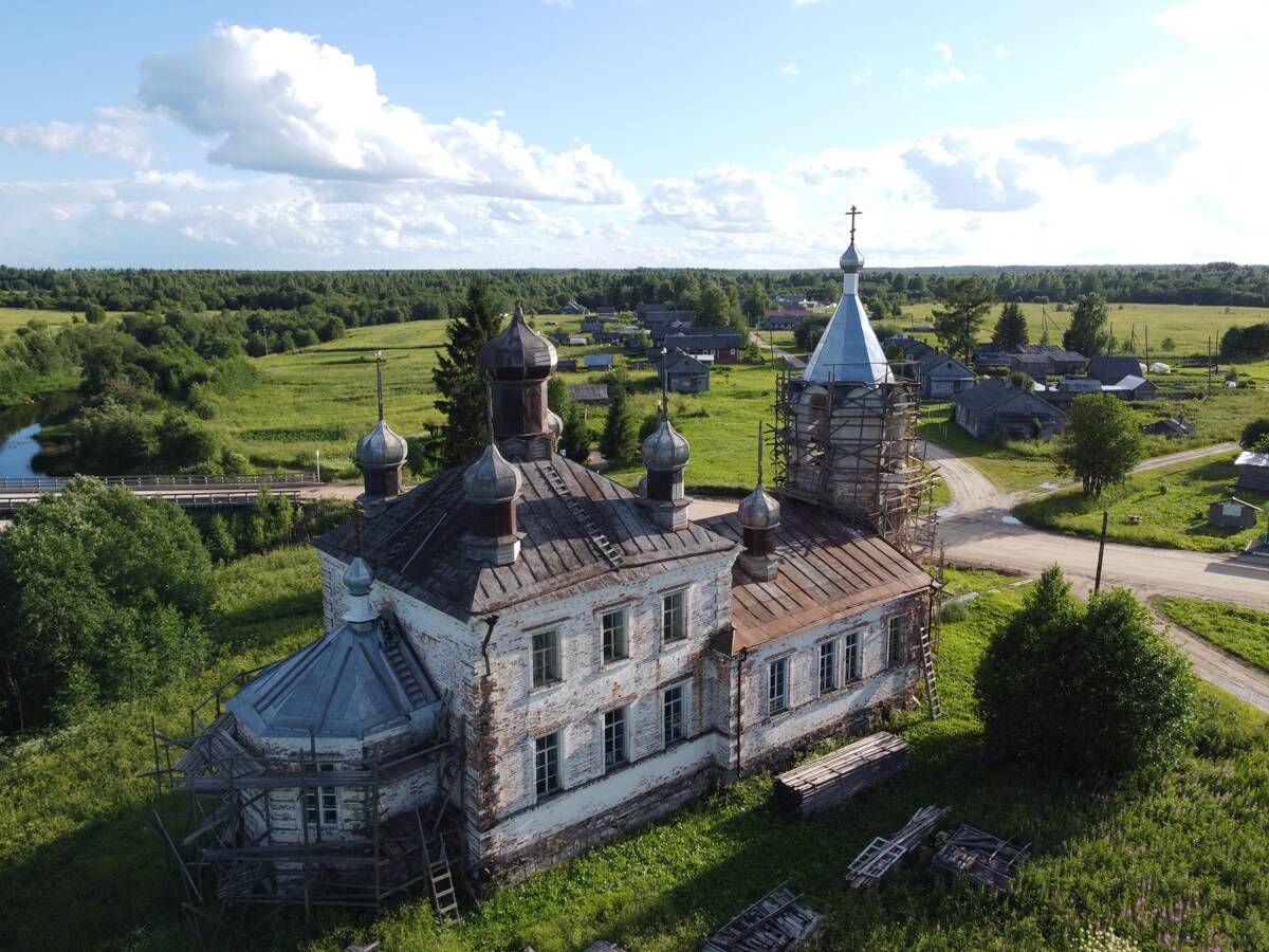 Церковь Георгия Победоносца, Наволочный (Река) (Каргопольский район, Архангельская область). фасады