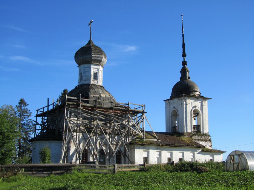 Морщихинская (Лёкшмозеро). Церковь Петра и Павла. фасады, вид с севера