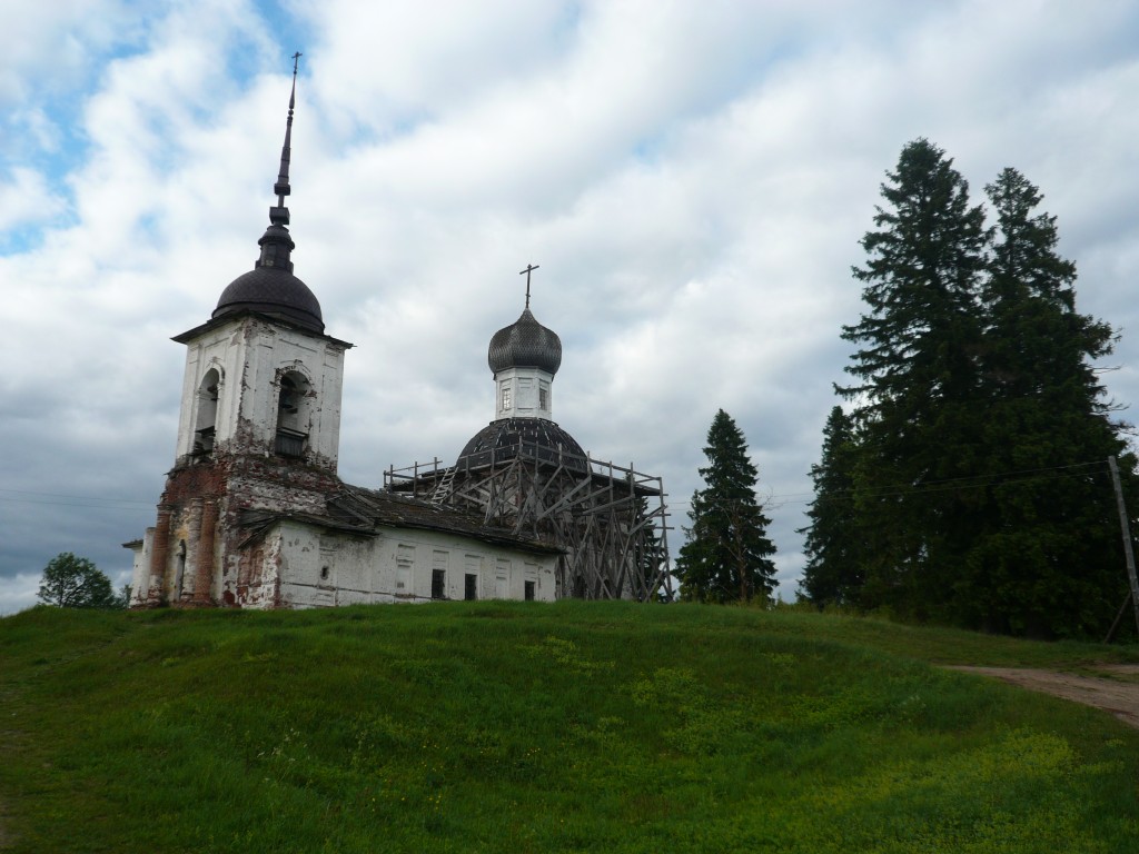 Церковь Петра и Павла, Морщихинская (Лёкшмозеро) (Каргопольский район, Архангельская область). общий вид в ландшафте