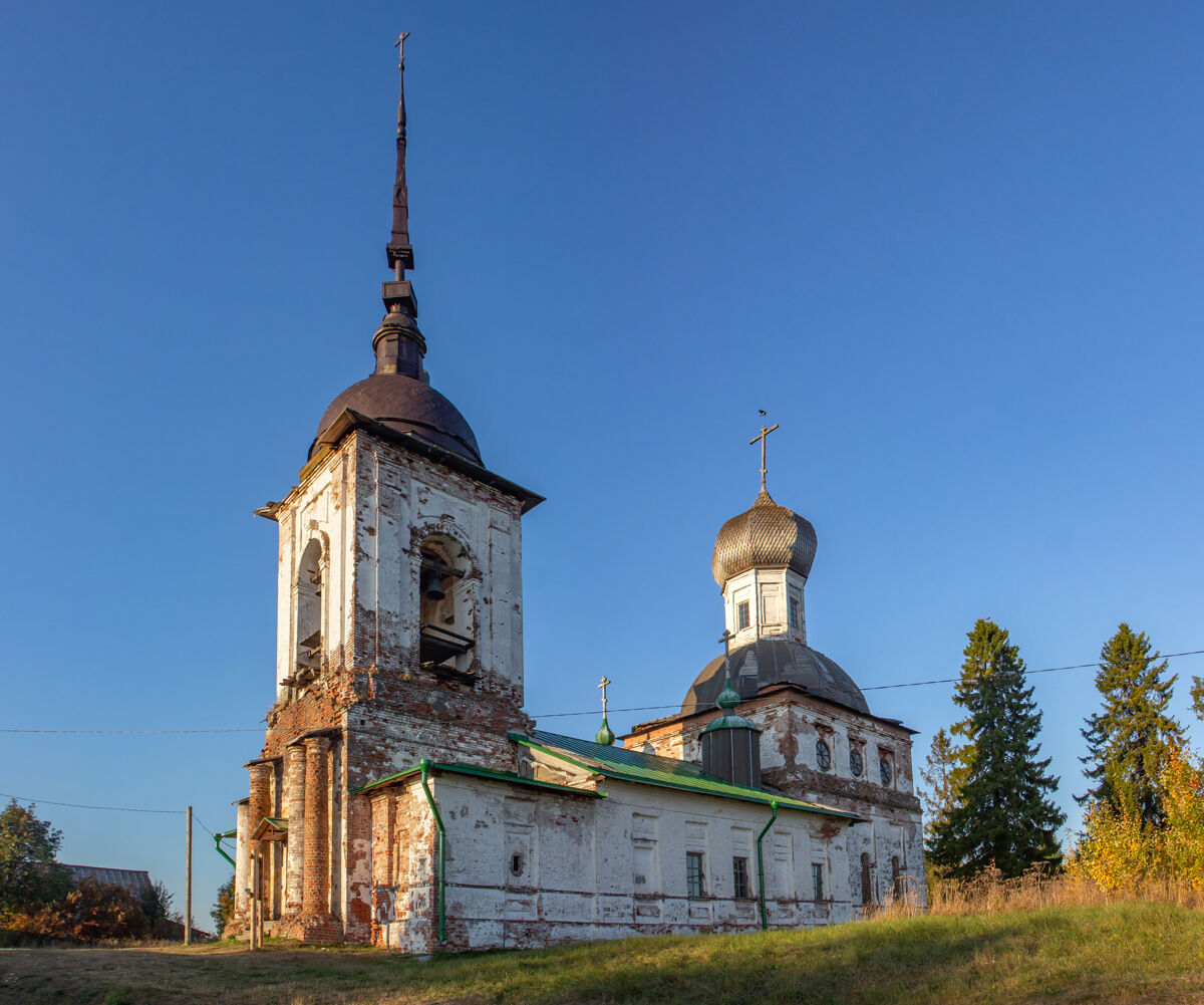 Церковь Петра и Павла, Морщихинская (Лёкшмозеро) (Каргопольский район, Архангельская область). фасады, Вид с юга