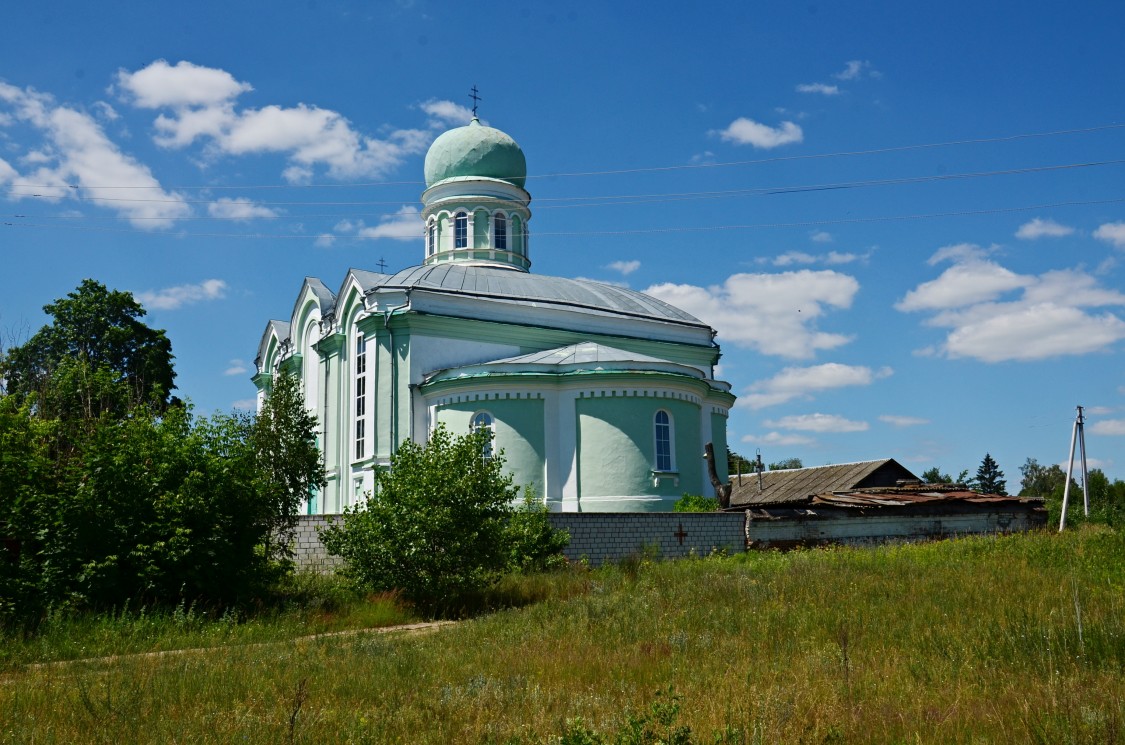 Тулуковщина. Церковь Сергия Радонежского. общий вид в ландшафте