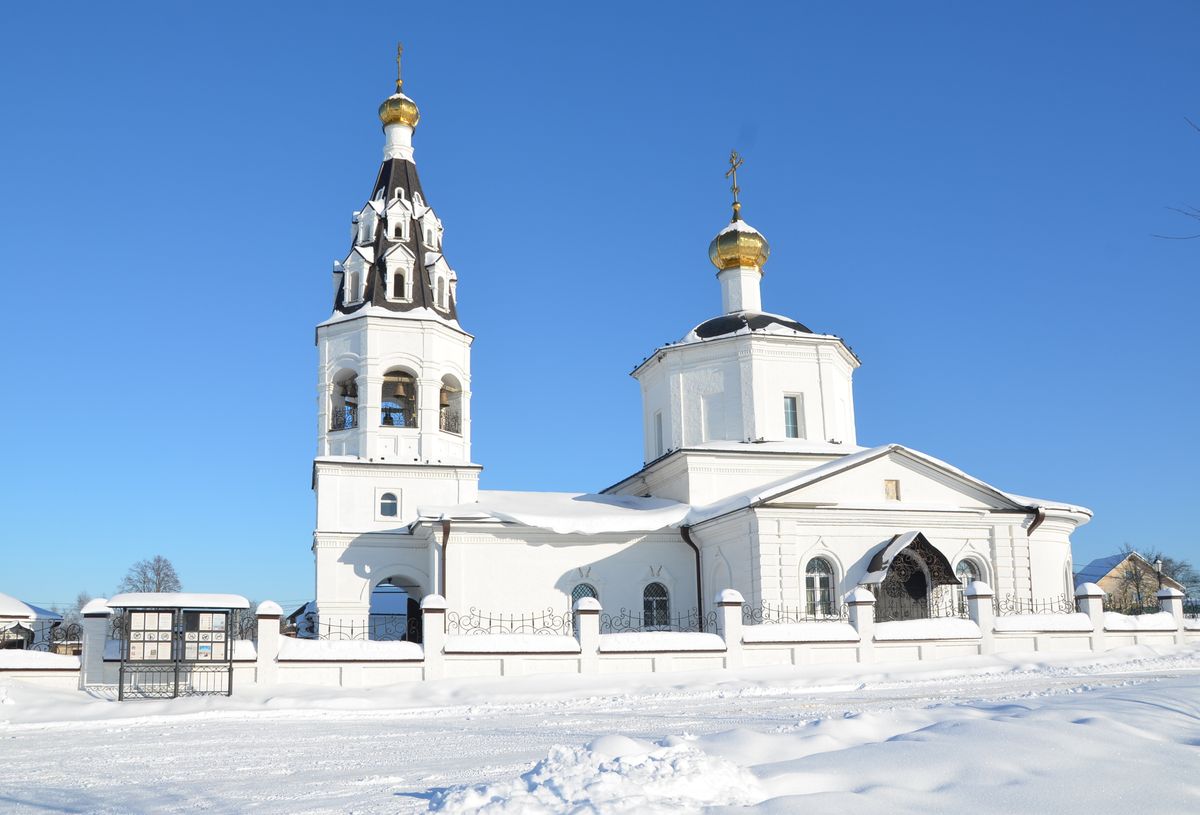 фасады. Церковь Зачатия Иоанна Предтечи, Губино (Козельский район, Калужская область)