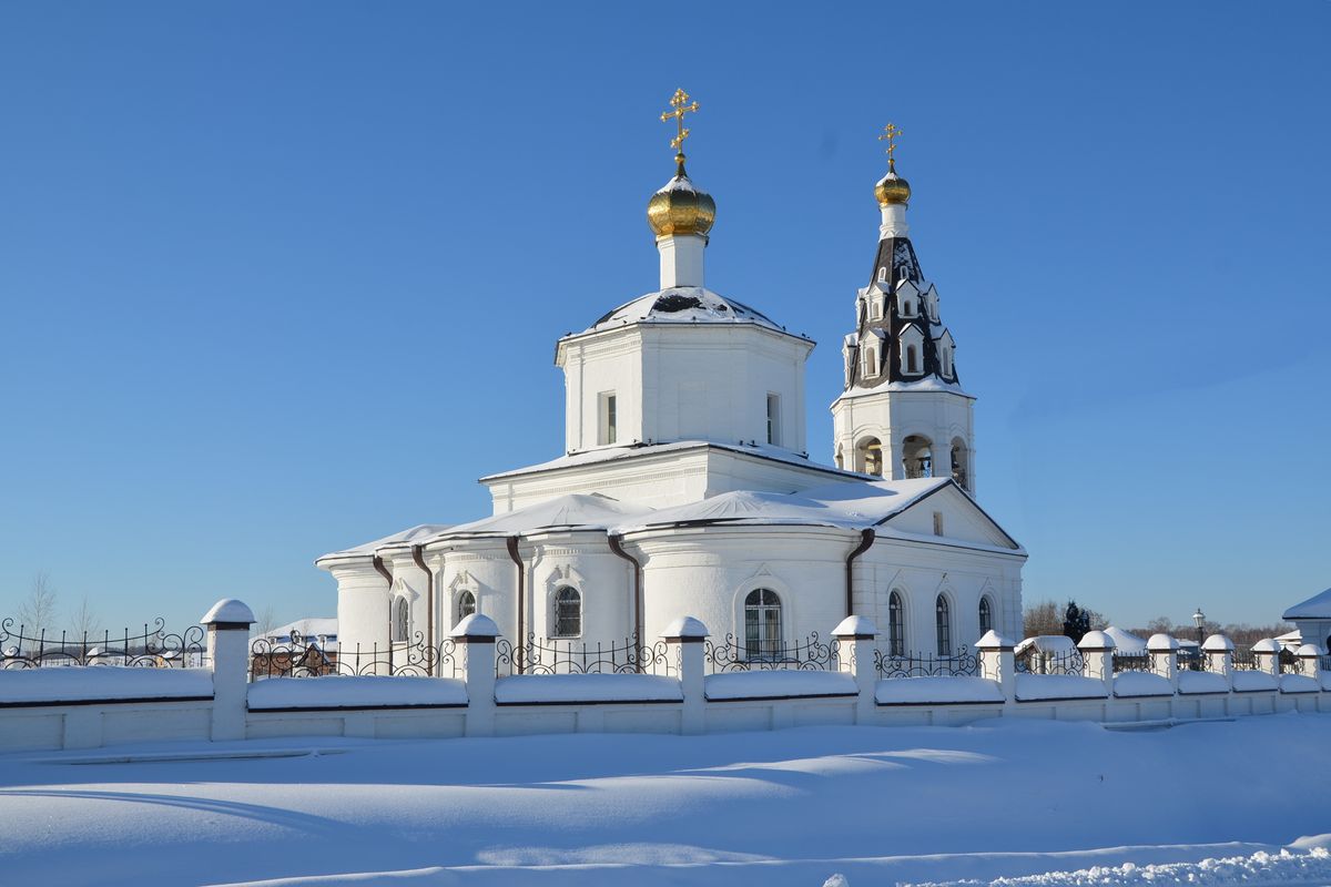 фасады. Церковь Зачатия Иоанна Предтечи, Губино (Козельский район, Калужская область)