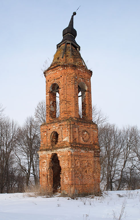 Колокольня церкви Варвары, Матчино (Козельский район, Калужская область). фасады