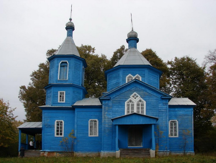 Семешково. Церковь Николая Чудотворца. общий вид в ландшафте