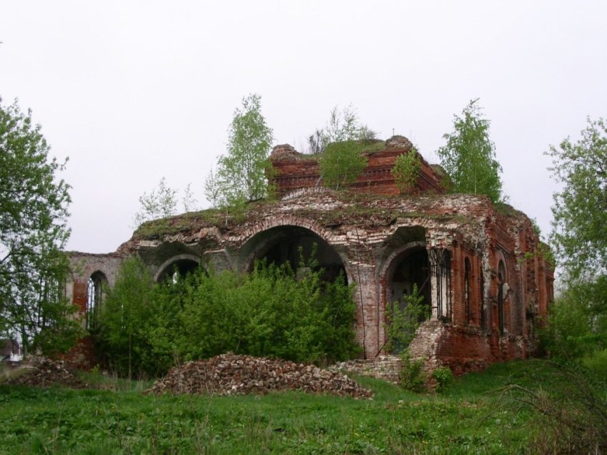 Церковь Успения Пресвятой Богородицы, Ворсино (Боровский район, Калужская область). фасады, вид с юго-запада
