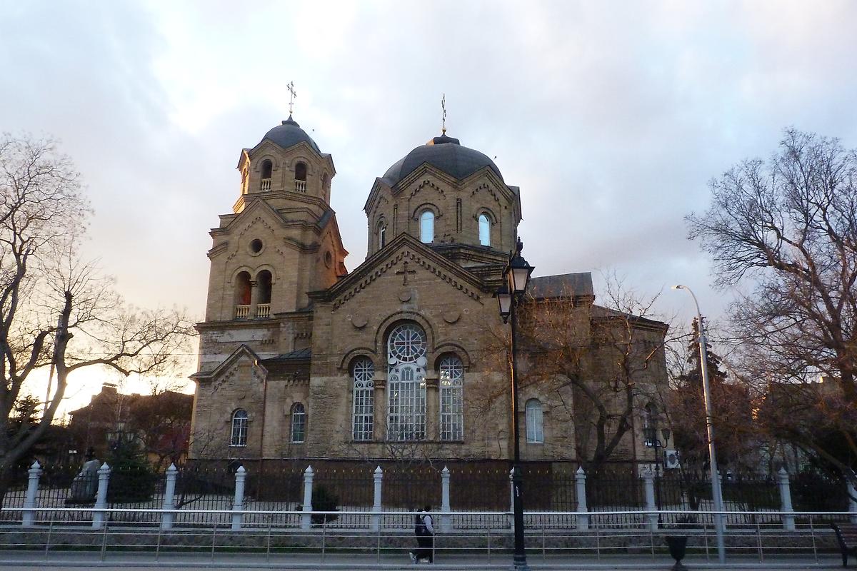общий вид в ландшафте. Церковь Илии Пророка, Евпатория (Евпатория, город, Республика Крым)