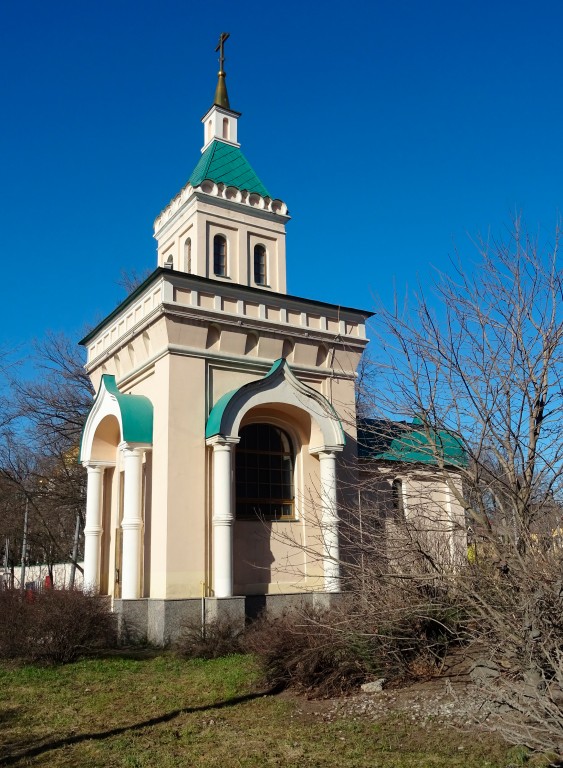 Воскресенский Новодевичий Монастырь. Часовня Сергия Радонежского и Нины равноапостольной (новая), Московский район (Санкт-Петербург, г. Санкт-Петербург). фасады