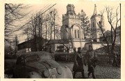 Спасо-Преображенский мужской монастырь. Церковь Александра Невского, Церковь на переднем плане. Фото 1941 г. с аукциона e-bay.de<br>, Рославль, Рославльский район, Смоленская область