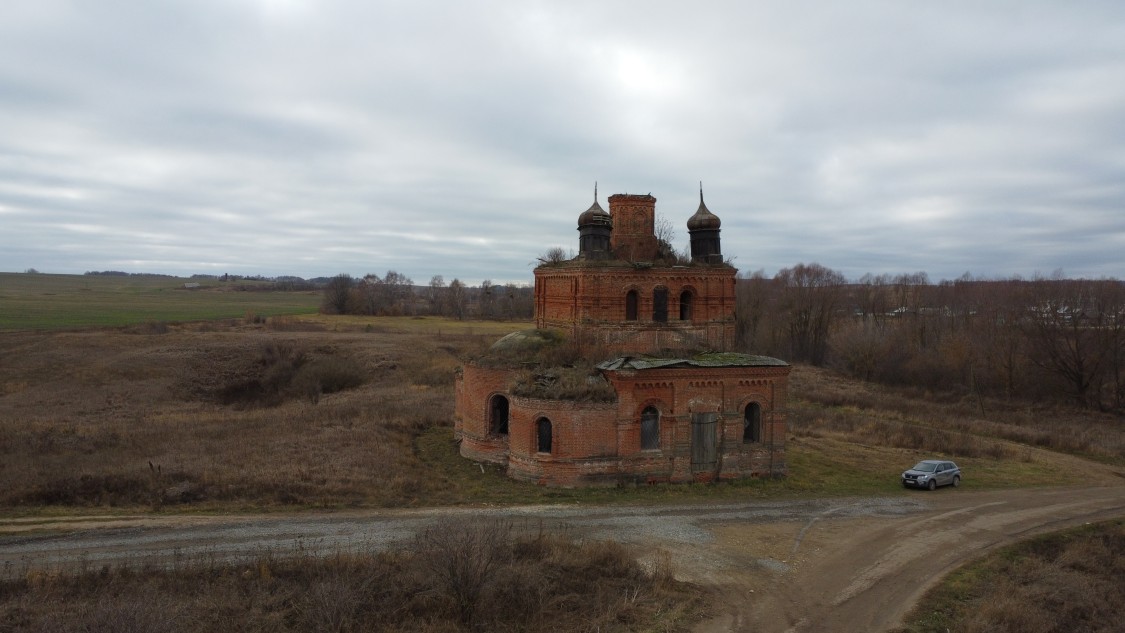 Церковь Иоанна Богослова, Петлино (Вадский район, Нижегородская область). общий вид в ландшафте