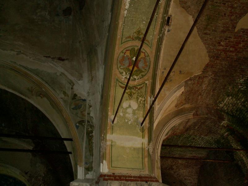 Церковь Благовещения Пресвятой Богородицы, Клин-Бельдин (Зарайский городской округ, Московская область). интерьер и убранство, Сохранившиеся элементы росписи до начала реставрации в 2007 году.