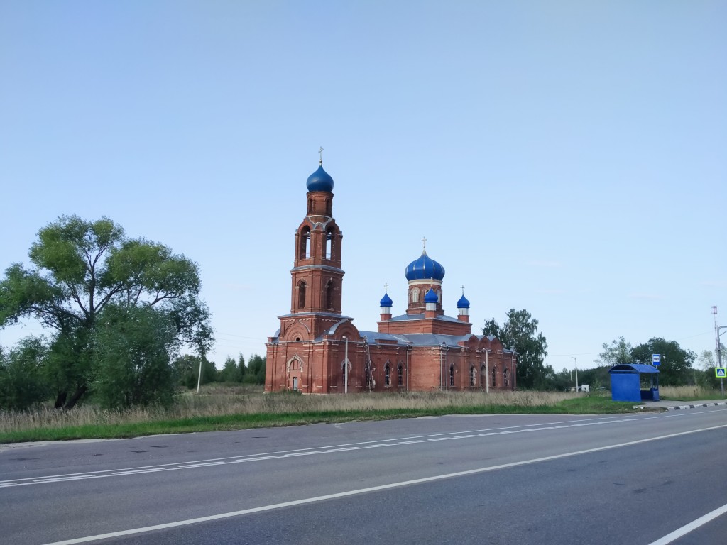 Церковь Благовещения Пресвятой Богородицы, Клин-Бельдин (Зарайский городской округ, Московская область). общий вид в ландшафте