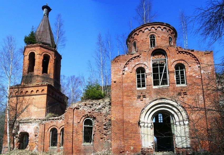 Гребенкино. Церковь Троицы Живоначальной. фасады, вид с юга