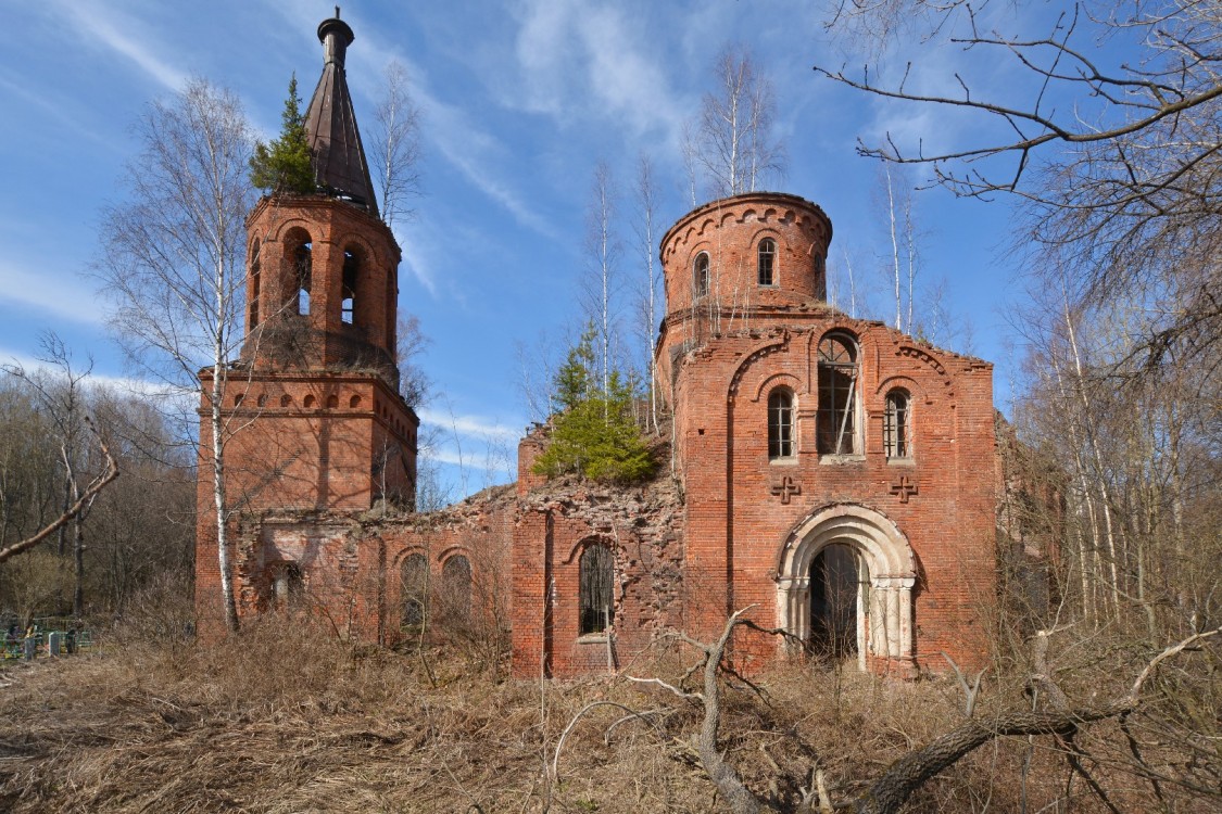 Церковь Троицы Живоначальной, Гребенкино (Медынский район, Калужская область). фасады, Вид с юга