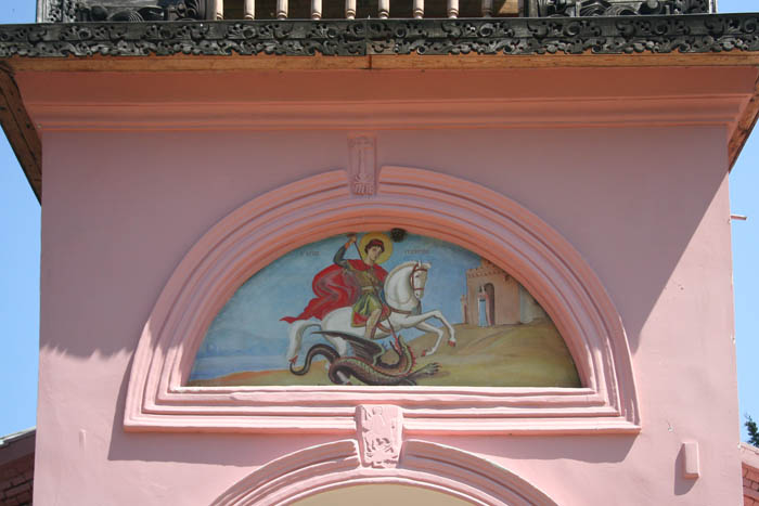 Лесное. Церковь Георгия Победоносца. архитектурные детали, Надвратная икона