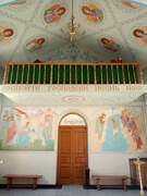 Церковь Ксении Петербургской, Вид на центральный вход в храм и хоры<br>, Абрау-Дюрсо, Новороссийск, город, Краснодарский край