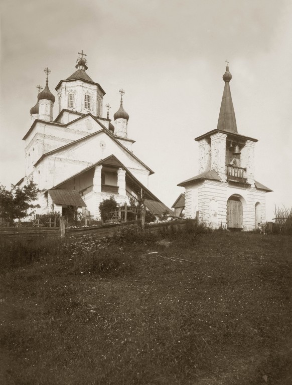 Церковь Спаса Преображения, Песно (Западнодвинский район, Тверская область). архивная фотография, Фото Н.Д. Бартрама, 1912