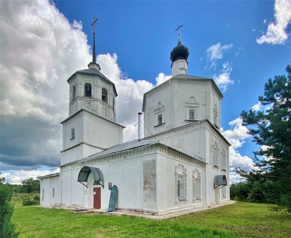 Церковь Воскресения Христова, Клин (Куньинский район, Псковская область). фасады, Вид с юго-запада