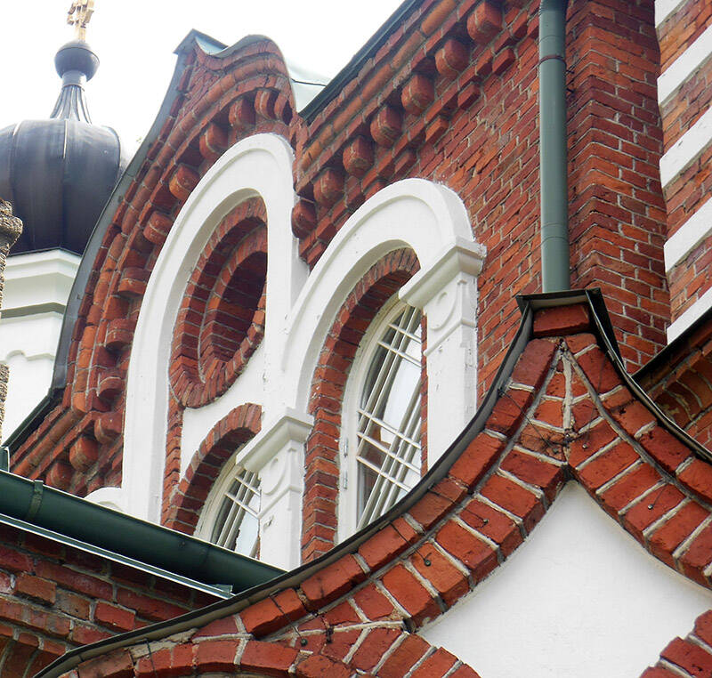 Церковь Преображения Господня, Лимбажи (Лимбажский край, Латвия). архитектурные детали, Деталь кирпичной кладки