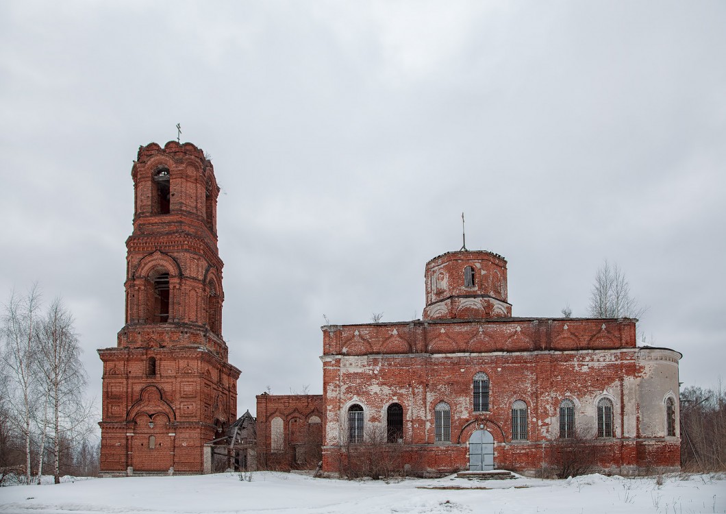 Красное. Церковь Казанской иконы Божией Матери. фасады