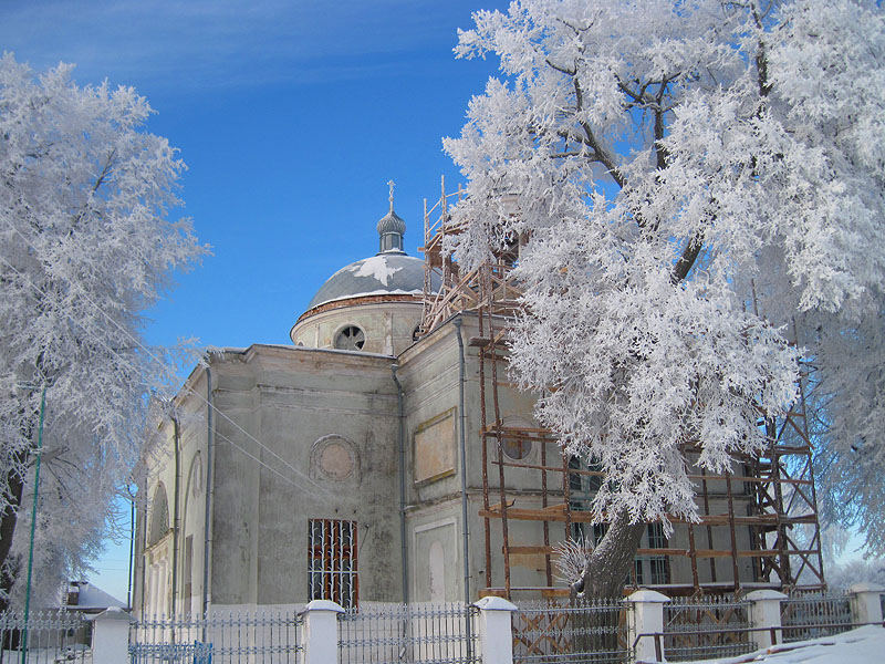 Церковь Успения Пресвятой Богородицы, Радогощь (Комаричский район, Брянская область). общий вид в ландшафте