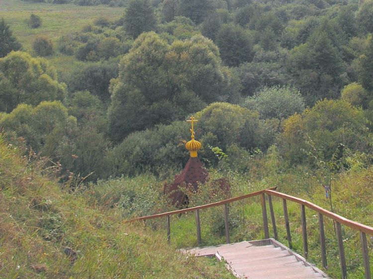 Часовня Троицы Живоначальной, Ольгино (Комаричский район, Брянская область). общий вид в ландшафте, Фото:Логвинов Фёдор