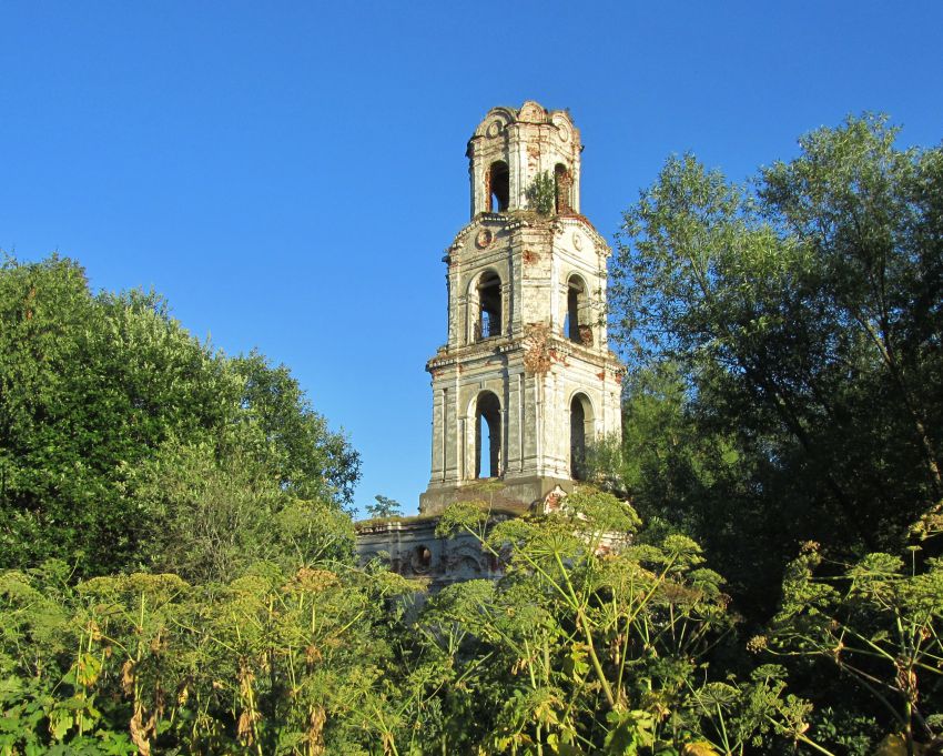 Скорынево. Церковь Николая Чудотворца. архитектурные детали, вид на колокольню с северо-запада