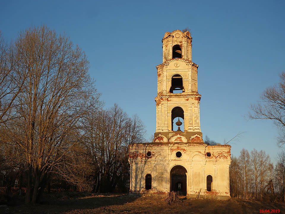 Скорынево. Церковь Николая Чудотворца. фасады, Колокольня