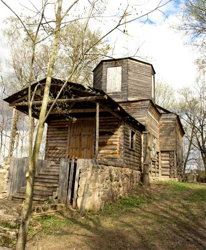 Церковь Николая Чудотворца, Матюшкино (Опочецкий район, Псковская область). общий вид в ландшафте